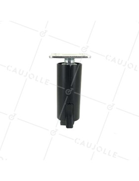 RUEDA FUTURISTA NEGRA CON PLATO CON UN DIÁMETRO DE 65 MM CARGA 50 KG - GRAVITY65PN