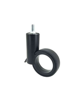 RUEDA FUTURISTA NEGRA CON VARILLA ROSCADA DE 8 MM CON UN DIÁMETRO DE 65 MM CARGA 50 KG - GRAVITY65TFN8