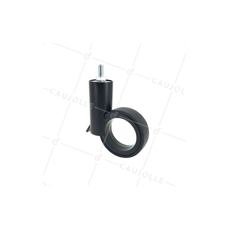 RUEDA FUTURISTA NEGRA CON VARILLA ROSCADA DE 8 MM CON UN DIÁMETRO DE 65 MM CARGA 50 KG - GRAVITY65TFN8