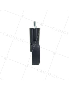 RUEDA FUTURISTA NEGRA CON VARILLA ROSCADA DE 8 MM CON UN DIÁMETRO DE 65 MM CARGA 50 KG - GRAVITY65TFN8