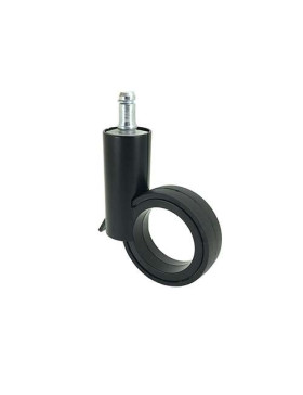 RUEDA FUTURISTA NEGRA CON VARILLA LISA DE 11 MM DIÁMETRO DE 65 MM CARGA 50 KG - GRAVITY65TLN11
