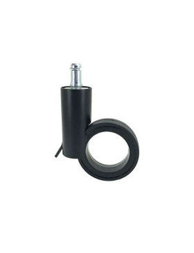 RUEDA FUTURISTA NEGRA CON VARILLA LISA DE 11 MM DIÁMETRO DE 65 MM CARGA 50 KG - GRAVITY65TLN11