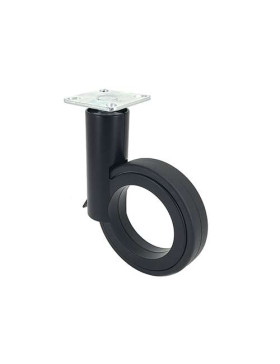 RUEDA FUTURISTA NEGRA CON PLATO CON UN DIÁMETRO DE 90 MM CARGA 50 KG - GRAVITY90PN