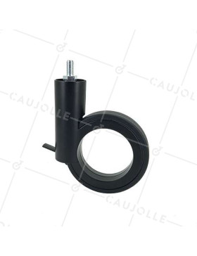RUEDA FUTURISTA NEGRA CON VARILLA ROSCADA DE 8 MM CON UN DIÁMETRO DE 90 MM CARGA 50 KG - GRAVITY90TFN8