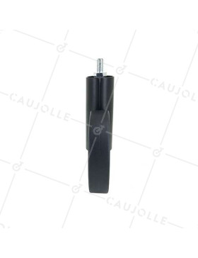 RUEDA FUTURISTA NEGRA CON VARILLA ROSCADA DE 8 MM CON UN DIÁMETRO DE 90 MM CARGA 50 KG - GRAVITY90TFN8