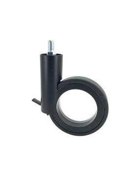 RUEDA FUTURISTA NEGRA CON VARILLA ROSCADA DE 10 MM CON UN DIÁMETRO DE 90 MM CARGA 50 KG - GRAVITY90TFN10