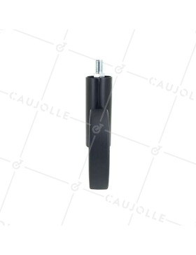 RUEDA FUTURISTA NEGRA CON VARILLA ROSCADA DE 10 MM CON UN DIÁMETRO DE 90 MM CARGA 50 KG - GRAVITY90TFN10