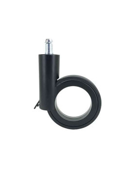 RUEDA FUTURISTA NEGRA CON VARILLA LISA DE 11 MM DIÁMETRO DE 90 MM CARGA 50 KG - GRAVITY90TLN11