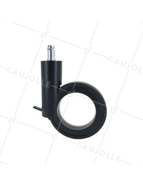 RUEDA FUTURISTA NEGRA CON VARILLA LISA DE 11 MM DIÁMETRO DE 90 MM CARGA 50 KG - GRAVITY90TLN11