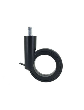 RUEDA FUTURISTA NEGRA CON VARILLA LISA DE 11 MM DIÁMETRO DE 90 MM CARGA 50 KG - GRAVITY90TLN11