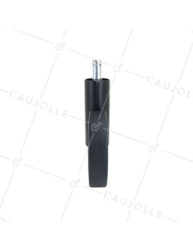 RUEDA FUTURISTA NEGRA CON VARILLA LISA DE 11 MM DIÁMETRO DE 90 MM CARGA 50 KG - GRAVITY90TLN11
