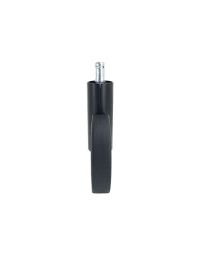 RUEDA FUTURISTA NEGRA CON VARILLA LISA DE 11 MM DIÁMETRO DE 90 MM CARGA 50 KG - GRAVITY90TLN11