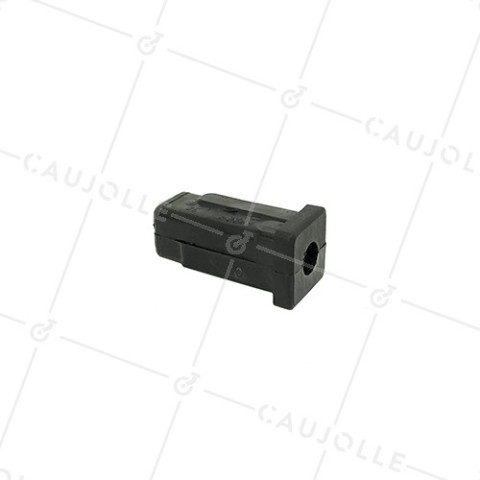 CONECTOR DE FIJACIÓN PARA TUBO CUADRADO DE 20 MM EXTERIOR 17 MM INTERIOR PARA RUEDA CON AGUJERO DE 8 MM • Caujolle