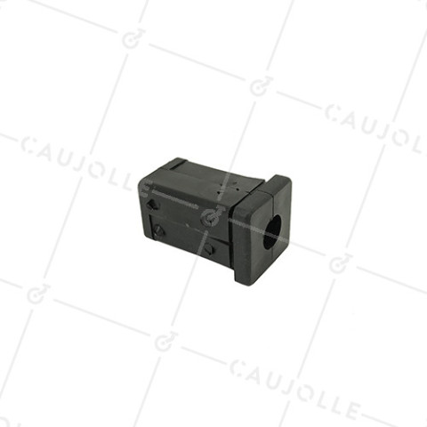 CONECTOR DE FIJACIÓN PARA TUBO CUADRADO DE 25 MM EXTERIOR 22 MM INTERIOR PARA RUEDA CON AGUJERO DE 8 MM • Caujolle