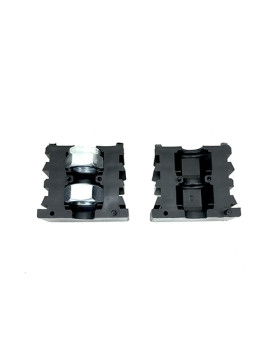 EMBOUT DE FIXATION POUR ROULETTE À OEIL DE 8MM ET TUBE CARRÉ DE 20MM ÉPAISSEUR 1,5MM