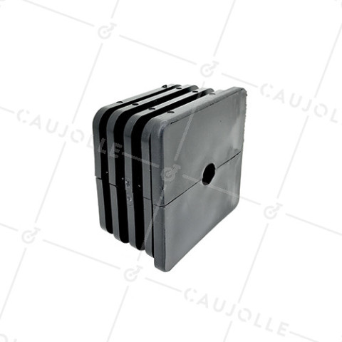 CONECTOR DE FIJACIÓN PARA TUBO CUADRADO DE 70 MM EXTERIOR 66 MM INTERIOR PARA RUEDA CON AGUJERO DE 10 MM • Caujolle