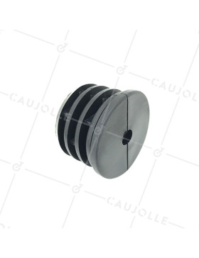 CONECTOR DE FIJACIÓN PARA TUBO REDONDO DE 60 MM EXTERIOR 55 MM INTERIOR PARA RUEDA CON AGUJERO DE 10 MM • Caujolle