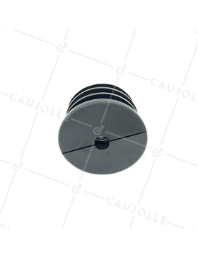 EMBOUT DE FIXATION POUR ROULETTE À OEIL DE 8MM ET TUBE CARRÉ DE 20MM ÉPAISSEUR 1,5MM