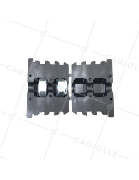 EMBOUT DE FIXATION POUR ROULETTE À OEIL DE 8MM ET TUBE CARRÉ DE 20MM ÉPAISSEUR 1,5MM