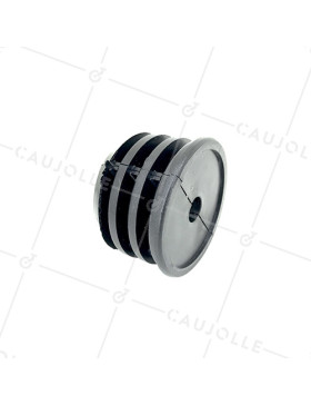 CONECTOR DE FIJACIÓN PARA TUBO REDONDO DE 60 MM EXTERIOR 56 MM INTERIOR PARA RUEDA CON AGUJERO DE 10 MM • Caujolle