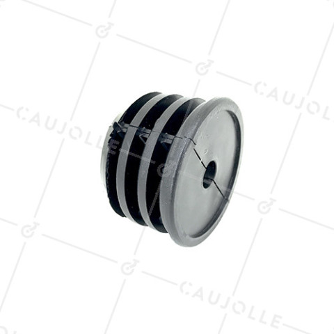 CONECTOR DE FIJACIÓN PARA TUBO REDONDO DE 60 MM EXTERIOR 56 MM INTERIOR PARA RUEDA CON AGUJERO DE 10 MM • Caujolle