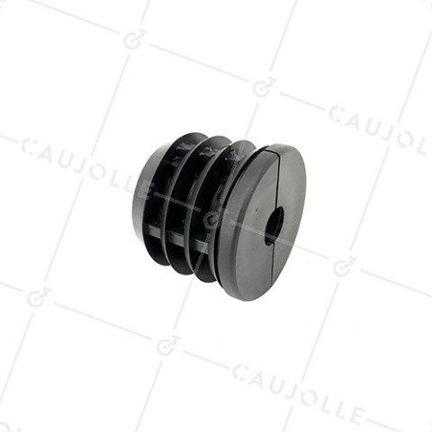 CONECTOR DE FIJACIÓN PARA TUBO REDONDO DE 50 MM EXTERIOR 47 MM INTERIOR PARA RUEDA CON AGUJERO DE 12 MM • Caujolle