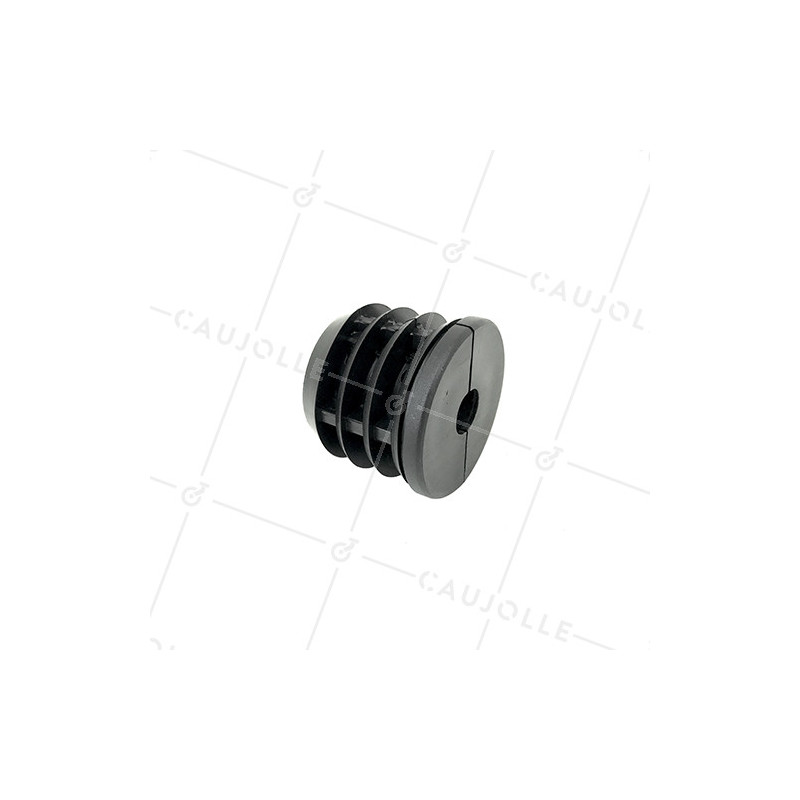 EMBOUT DE FIXATION POUR ROULETTE À OEIL DE 8MM ET TUBE CARRÉ DE 20MM ÉPAISSEUR 1,5MM