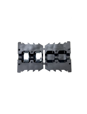 EMBOUT DE FIXATION POUR ROULETTE À OEIL DE 8MM ET TUBE CARRÉ DE 20MM ÉPAISSEUR 1,5MM