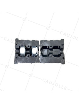 EMBOUT DE FIXATION POUR ROULETTE À OEIL DE 8MM ET TUBE CARRÉ DE 20MM ÉPAISSEUR 1,5MM