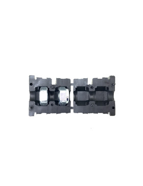 EMBOUT DE FIXATION POUR ROULETTE À OEIL DE 8MM ET TUBE CARRÉ DE 20MM ÉPAISSEUR 1,5MM