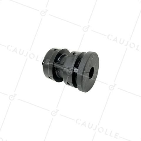 CONECTOR DE FIJACIÓN PARA TUBO REDONDO DE 35 MM EXTERIOR 32 MM INTERIOR PARA RUEDA CON AGUJERO DE 10 MM • Caujolle