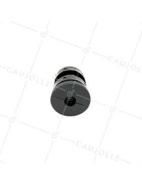 EMBOUT DE FIXATION POUR ROULETTE À OEIL DE 8MM ET TUBE CARRÉ DE 20MM ÉPAISSEUR 1,5MM