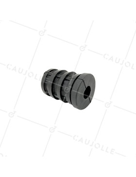 CONECTOR DE FIJACIÓN PARA TUBO REDONDO DE 30 MM EXTERIOR 27 MM INTERIOR PARA RUEDA CON AGUJERO DE 10 MM • Caujolle
