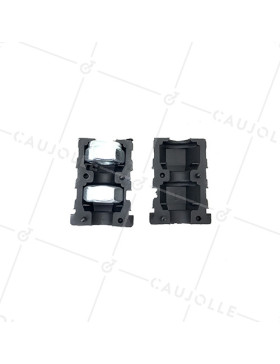 EMBOUT DE FIXATION POUR ROULETTE À OEIL DE 8MM ET TUBE CARRÉ DE 20MM ÉPAISSEUR 1,5MM