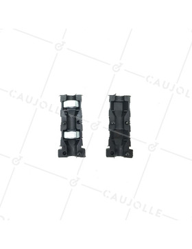 EMBOUT DE FIXATION POUR ROULETTE À OEIL DE 8MM ET TUBE CARRÉ DE 20MM ÉPAISSEUR 1,5MM
