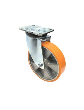 RUEDA GIRATORIA DE POLIURETANO REFORZADA Y LLANTA DE ALUMINIO CON UN DIÁMETRO DE 200 MM CARGA 800 KG - S78AR 200