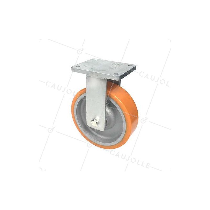 RUEDA FIJA DE MANUTENCIÓN DE HIERRO FUNDIDO Y POLIURETANO STEC DIÁMETRO 250 MM CARGA 1800 KG - STEC 250 FIXE