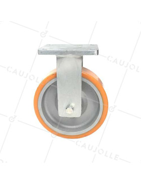 RUEDA FIJA DE MANUTENCIÓN DE HIERRO FUNDIDO Y POLIURETANO STEC DIÁMETRO 250 MM CARGA 1800 KG - STEC 250 FIXE