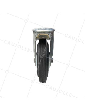RUEDA CON AGUJERO PASANTE Y FRENO DE CAUCHO DIAMETRO 200 MM CARGA 200 KG - S74OC 200AF

