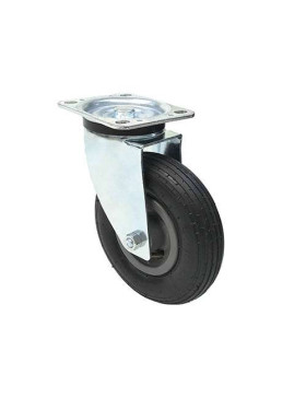 RUEDA GIRATORIA CON NEUMÁTICO INFLABLE ACANALADO CON UN DIÁMETRO DE 200 MM Y CARGA DE 60 KG