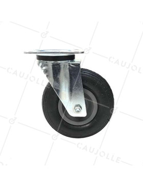 RUEDA GIRATORIA CON NEUMÁTICO INFLABLE ACANALADO CON UN DIÁMETRO DE 200 MM Y CARGA DE 60 KG
