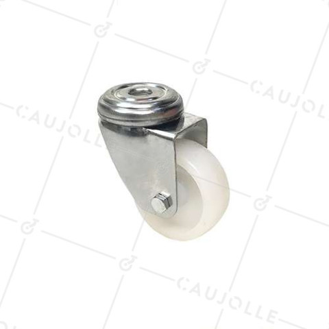 RUEDA DE MANUTENCIÓN DE NYLON CON AGUJERO PASANTE DIÁMETRO 65 MM CARGA 60 KG - S06N65 • Caujolle