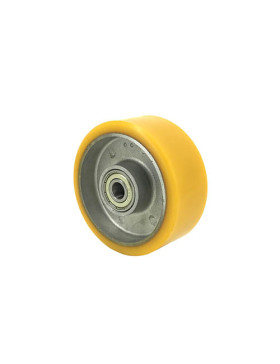 ROUE POLYURÉTHANE INDUSTRIELLE DIAMÈTRE 80 MM CHARGE 200 KG AXE 12 MM BILLES - S2013 80