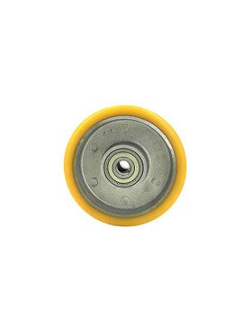 ROUE POLYURÉTHANE INDUSTRIELLE DIAMÈTRE 80 MM CHARGE 200 KG AXE 12 MM BILLES - S2013 80