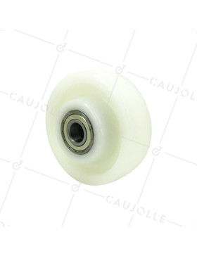 RUEDA DE NAILON REFORZADO CON DIÁMETRO DE 125 MM, CARGA DE 600 KG, EJE DE 20 MM Y RODAMIENTO DE BOLAS - S2480 125 RB20 • Caujolle