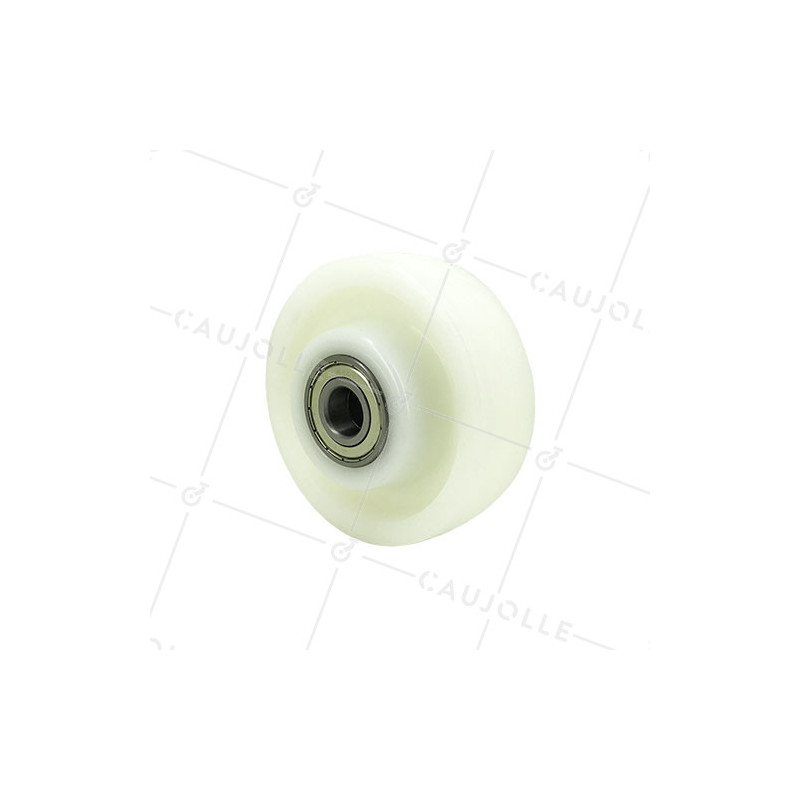 ROUE EN NYLON RENFORCÉ DIAMÈTRE 125 MM AVEC ROULEMENT À BILLES AXE 20 - S2480 125 RB20