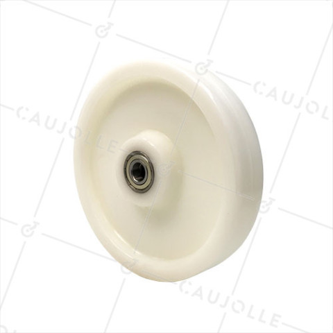 RUEDA DE NAILON REFORZADO CON DIÁMETRO DE 250 MM, CARGA DE 1500 KG, EJE DE 20 MM Y RODAMIENTO DE BOLAS - S2480 250 RB20 • Caujolle