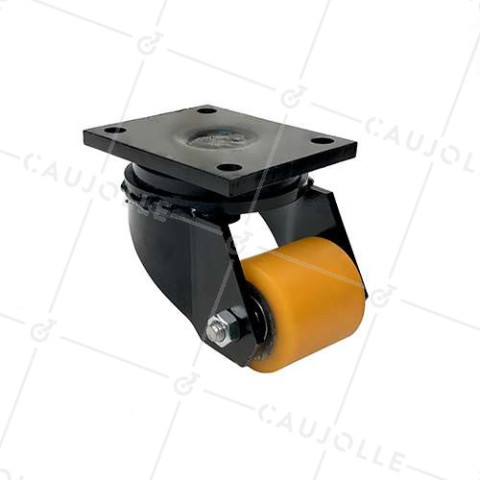 RUEDA COMPACTA DE CARGA PESADA NEGRA CON UN DIÁMETRO DE 70 MM Y UNA ALTURA DE 125 MM CARGA 500 KG -  SURB 70 NOIRE • Caujolle