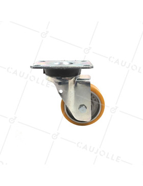 RUEDA GIRATORIA DE POLIURETANO Y LLANTA DE ALUMINIO CON UN DIÁMETRO DE 80 MM CARGA 180 KG - S76AR 80