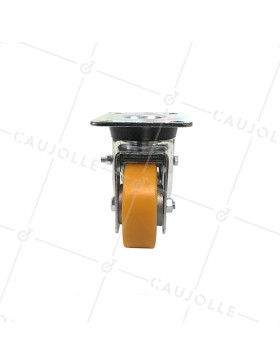RUEDA GIRATORIA DE POLIURETANO CON FRENO Y UN DIÁMETRO DE 80 MM CARGA 180 KG - S76AR 80AF